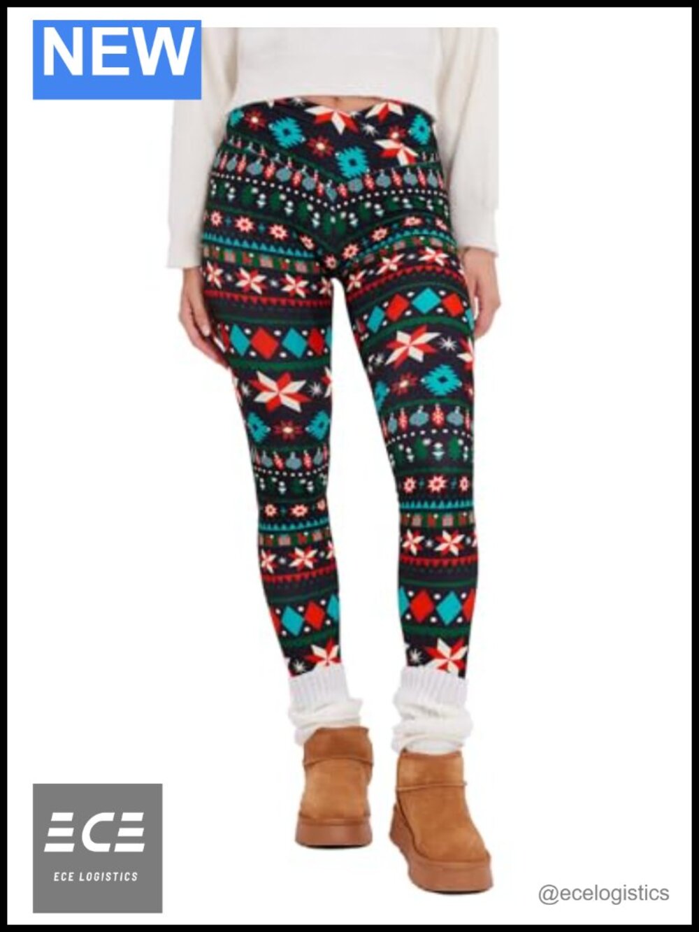 Women's Christmas Leggings High Waisted Crossover V Waist Buttery Soft Stretch